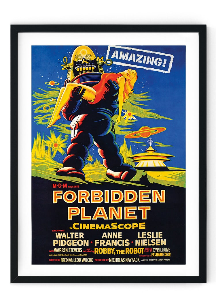 Forbidden Planet Retro Film Poster